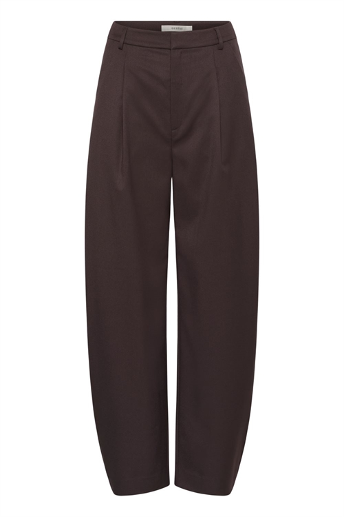 GESTUZ GZCALLIA MW BARREL PANTS GANACHE/BROWN